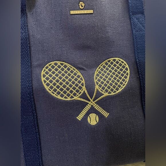 Spartina 449 Navy Canvas Tennis Tote Carry-All - Picture 8 of 9